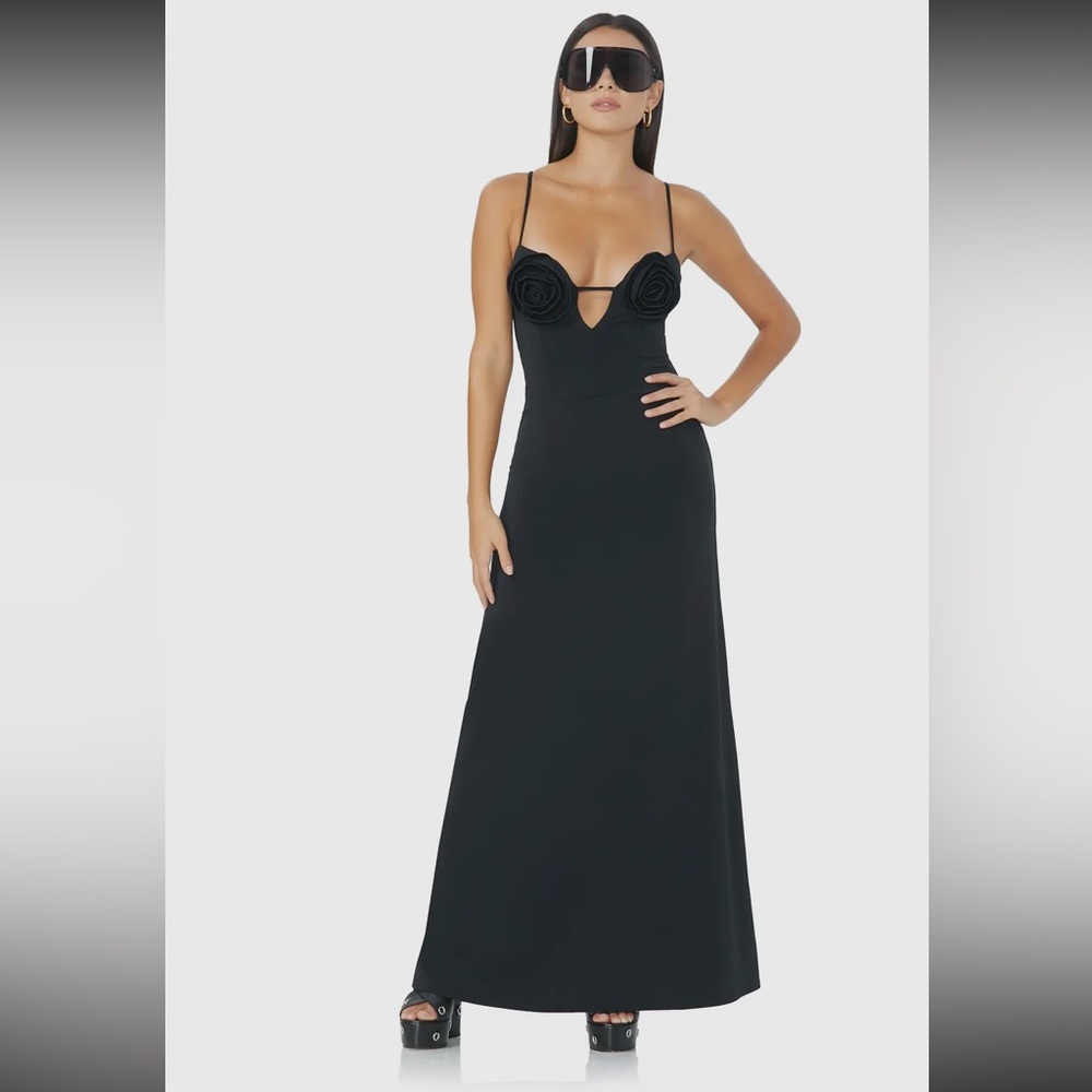 AFRM - Remi Rosette Maxi Dress - Noir